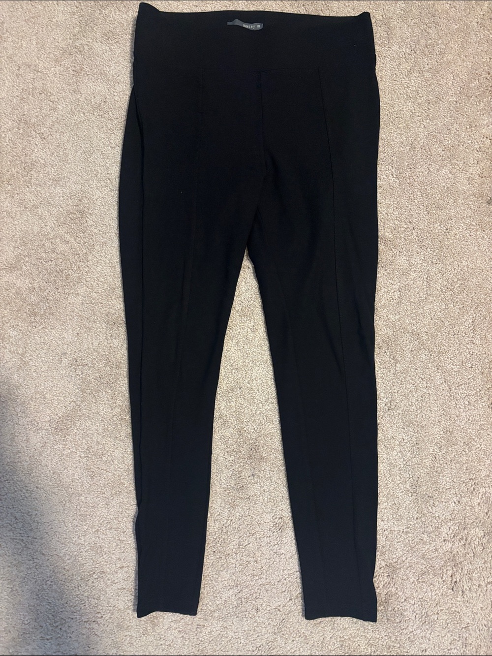 Matty M Black Women's Ponte Slim Pants